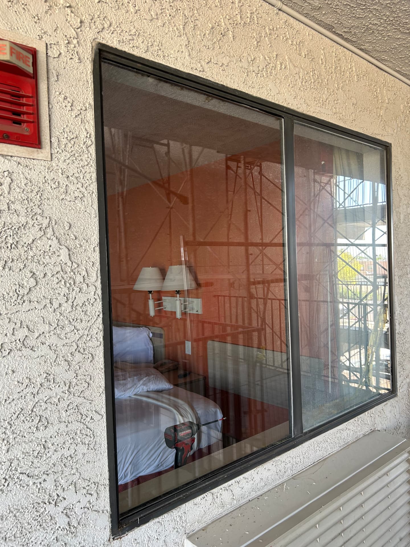 Same window with new dual pane glass installed