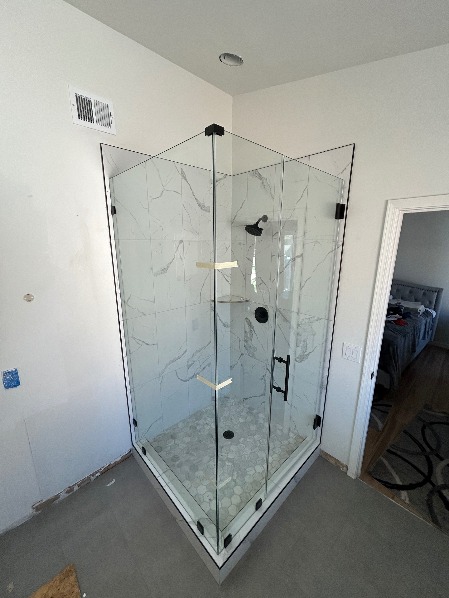 Custom shower installation